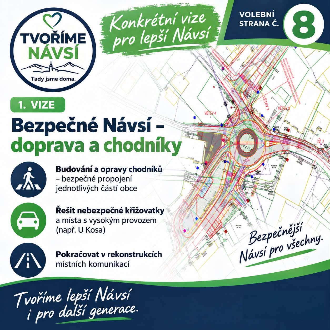 Bezpečné Návsí - doprava a chodníky